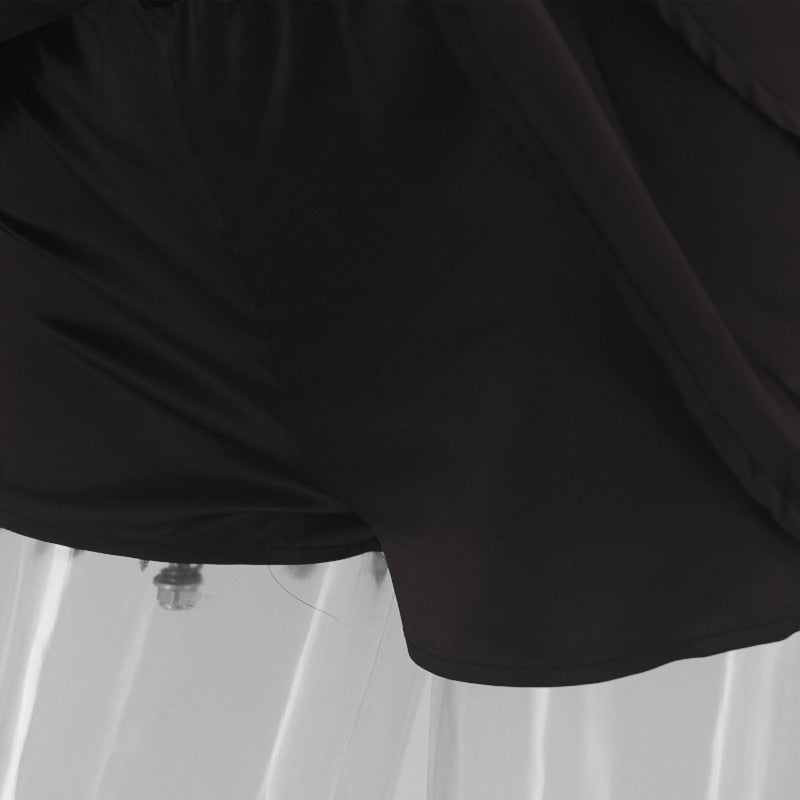V Neck Ruffle Bow Tie Crop Top and Skirt Sets