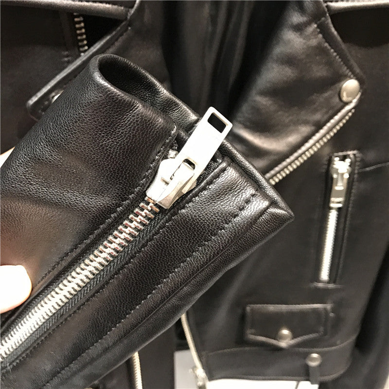 Genuine Leather Black Moto Jackets