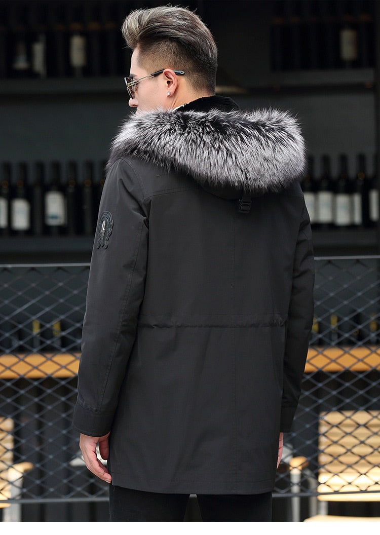 Real Rabbit Fur Liner Fox Fur Parka Coats