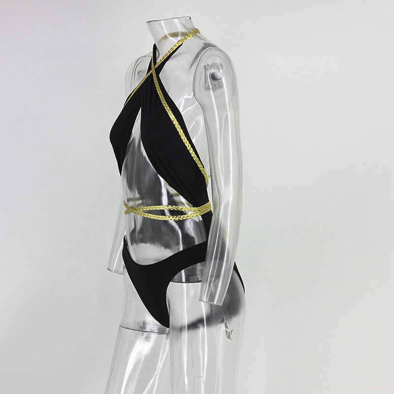Halter Cross Tie Rope Hollow One Piece
