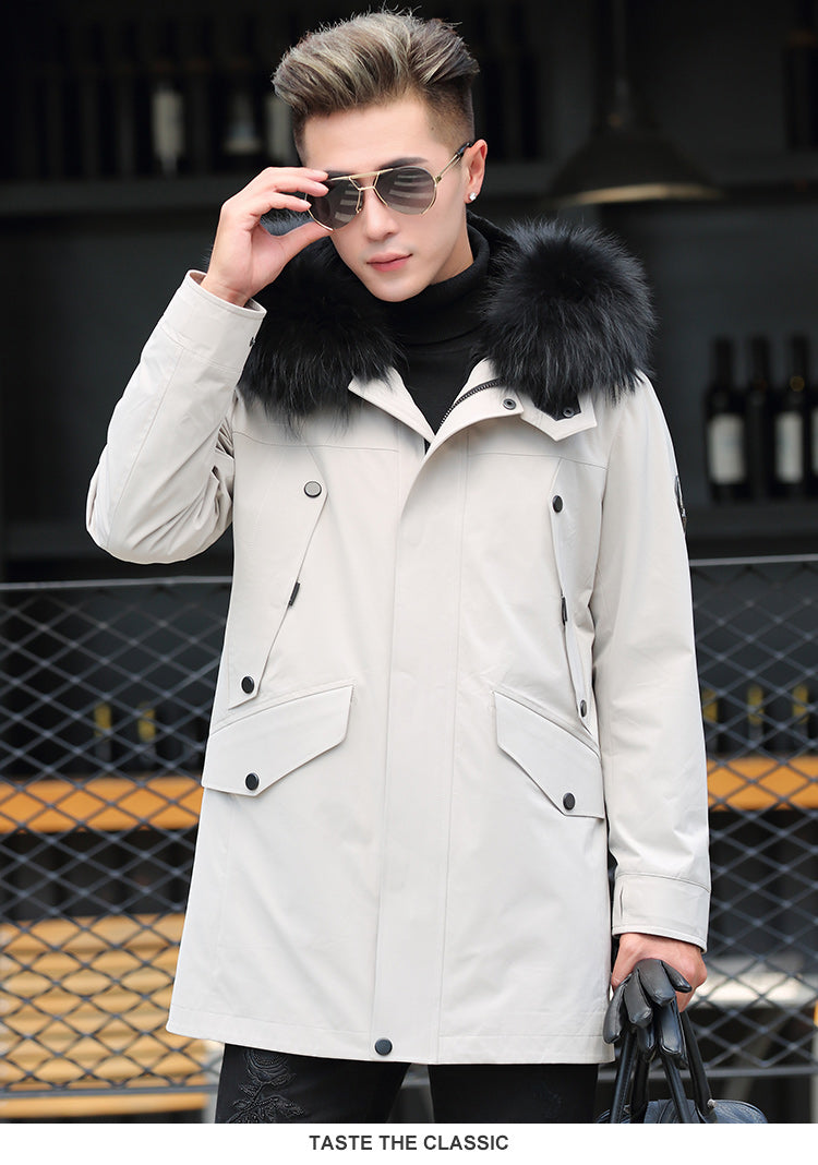 Real Rabbit Fur Liner Fox Fur Parka Coats