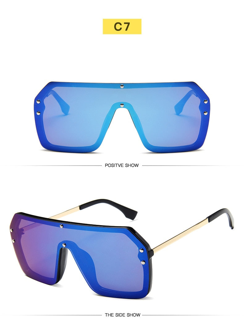 Oversized Square Luxury Goggle Sunglasses