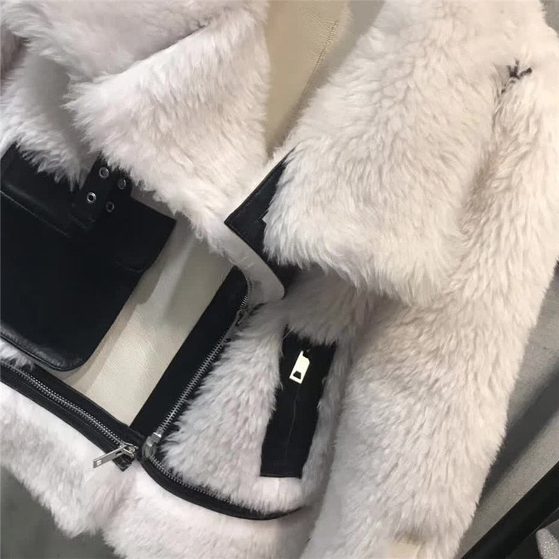 Icelandic Real Wool Sheep Genuine Leather Coat