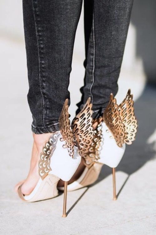 Butterfly Wings Open Toe Buckle Strap High Heels Pink/Silver