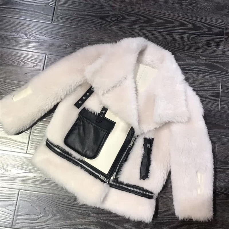 Icelandic Real Wool Sheep Genuine Leather Coat