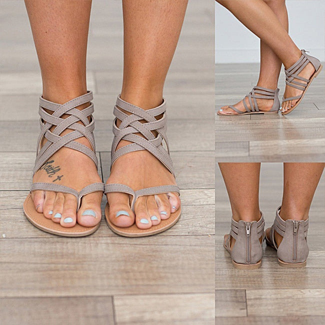 Retro Flat Gladiator Sandals