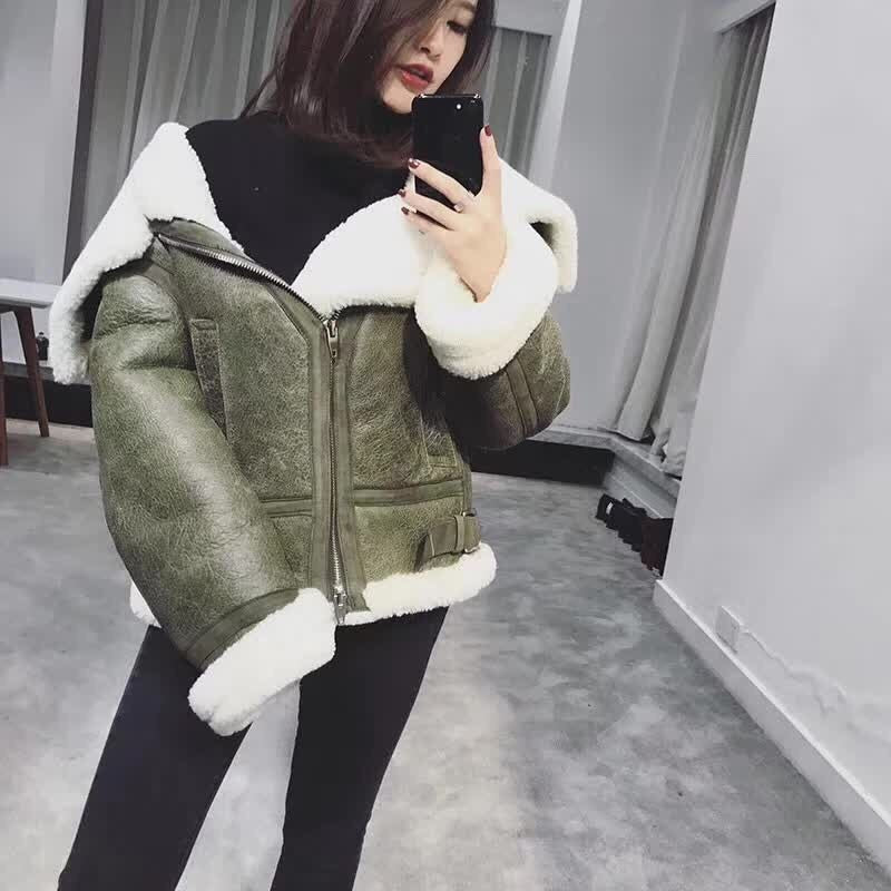 Sheepskin Genuine Leather Double Faced Sheep Fur Lining Coats
