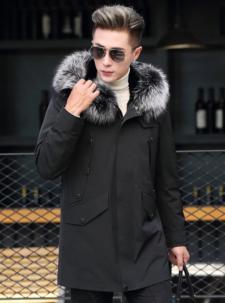 Real Rabbit Fur Liner Fox Fur Parka Coats