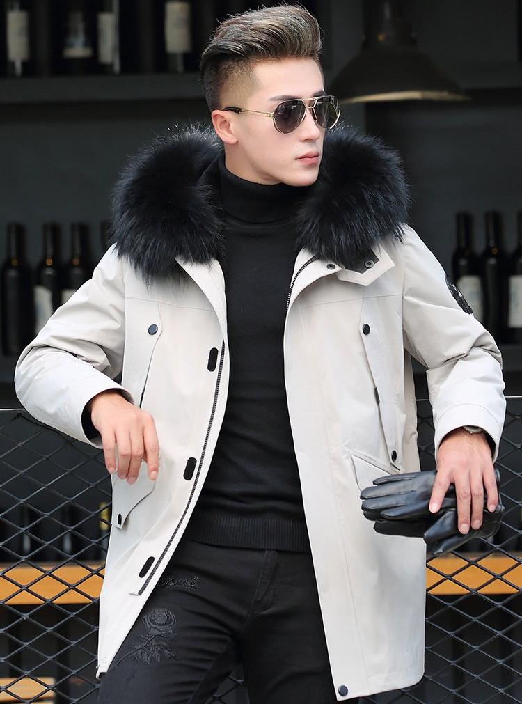 Real Rabbit Fur Liner Fox Fur Parka Coats
