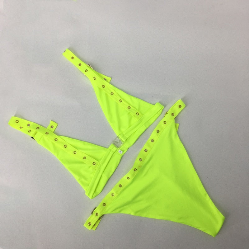 Buckle Strap Brazilian Bikini Sets