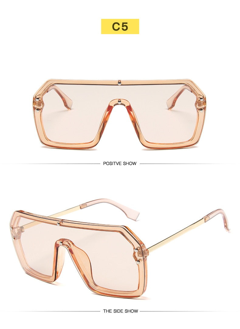 Oversized Square Luxury Goggle Sunglasses
