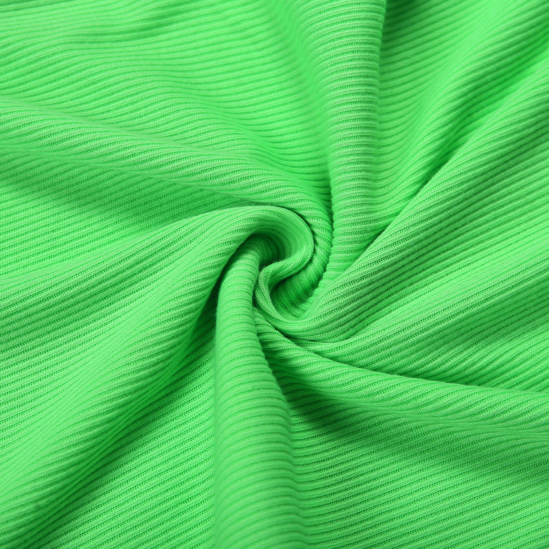 Neon Fluorescent Zipper Short Sleeve Bodysuit