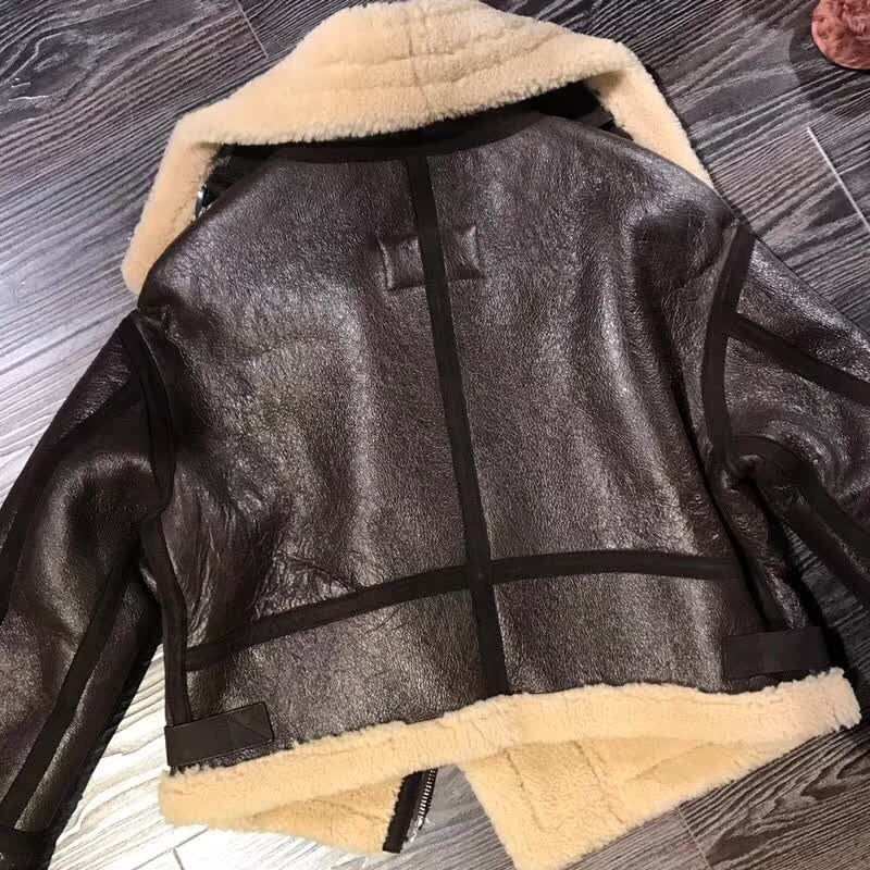 Sheepskin Genuine Leather Double Faced Sheep Fur Lining Coats