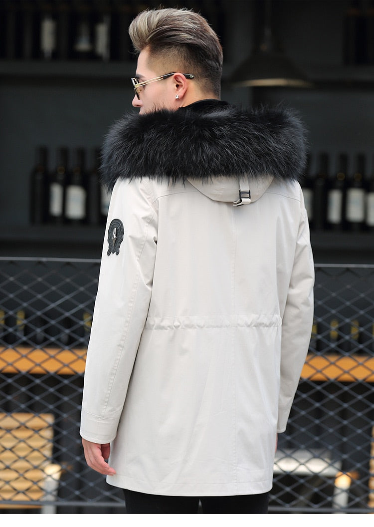 Real Rabbit Fur Liner Fox Fur Parka Coats
