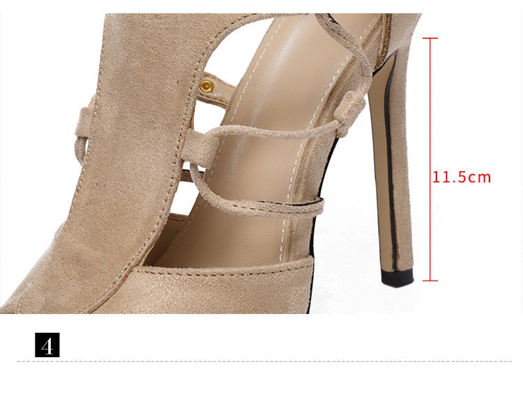 Thigh High Gladiator Cross Tied High Heels