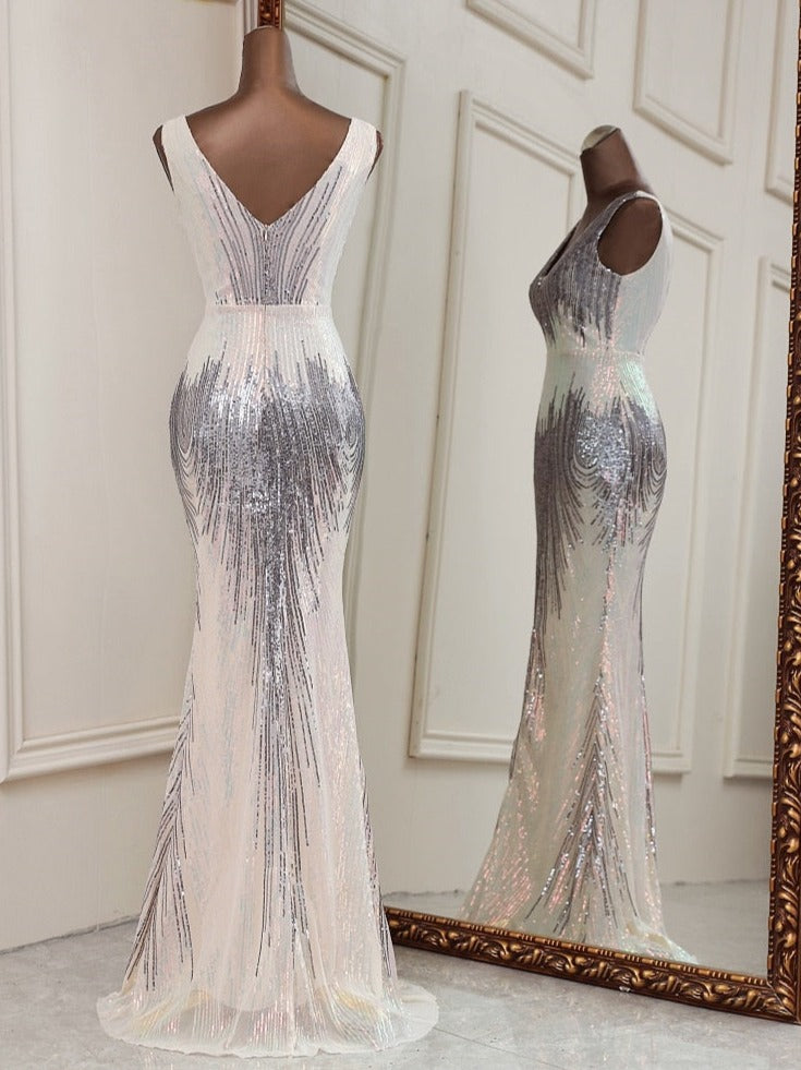 Sequin Sleeveless Mermaid Maxi Dresses