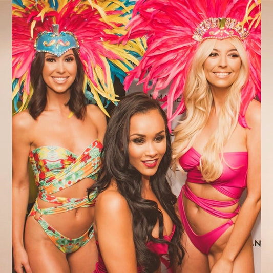 Lavender Off Shoulder Bandage High Cut Monokini