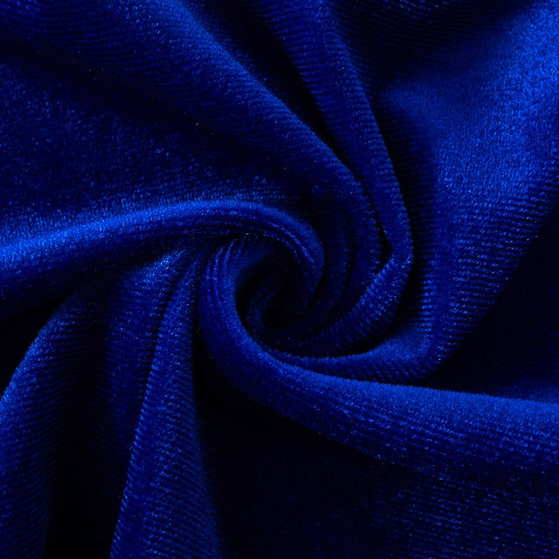 Velvet Hollow Ribs Sleeveless Mini Dresses