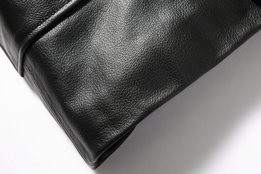 Genuine Leather Jacket Wool Fur Collar