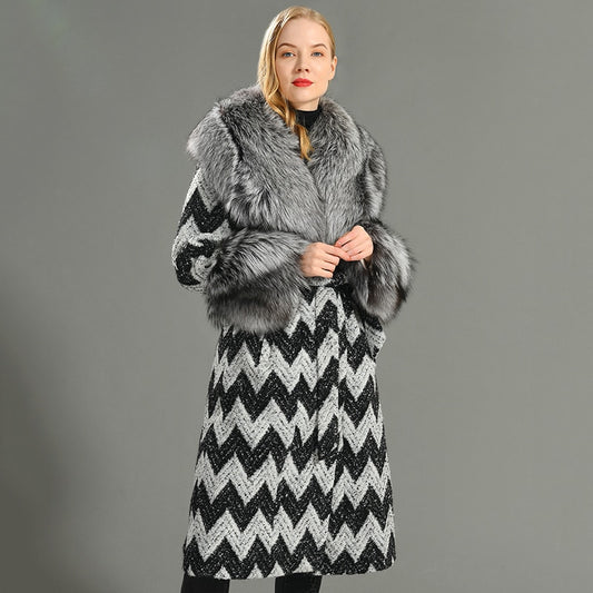 Fur Collar Cuff Wool Peacoats