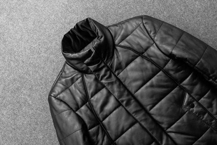 Genuine Leather Down Style Jacket