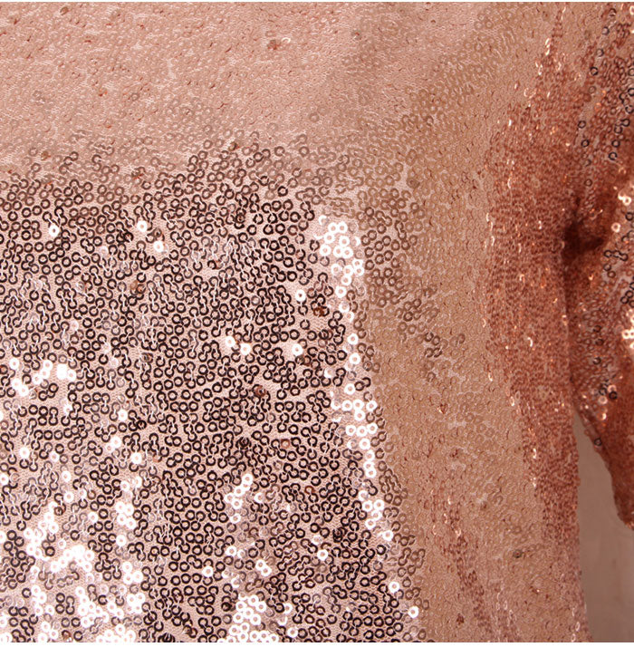 Sequin Short Sleeves Loose Dresses