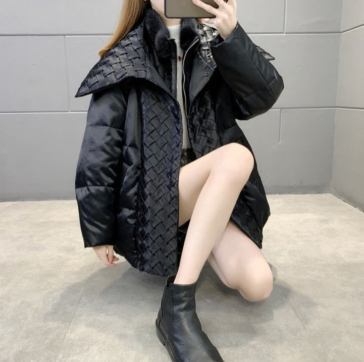 Mink Collar Woven Jackets