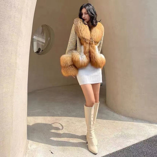 Collection of Genuine Fox Fur Wool Coats