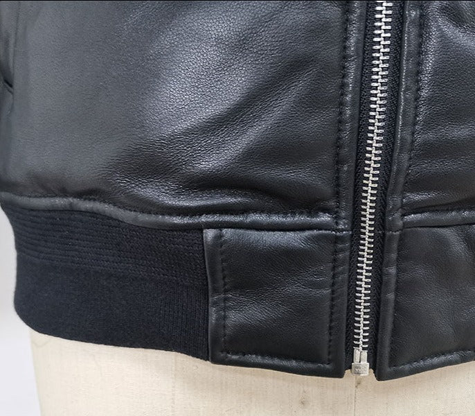 Genuine Leather Jacket Duck Down Bomber