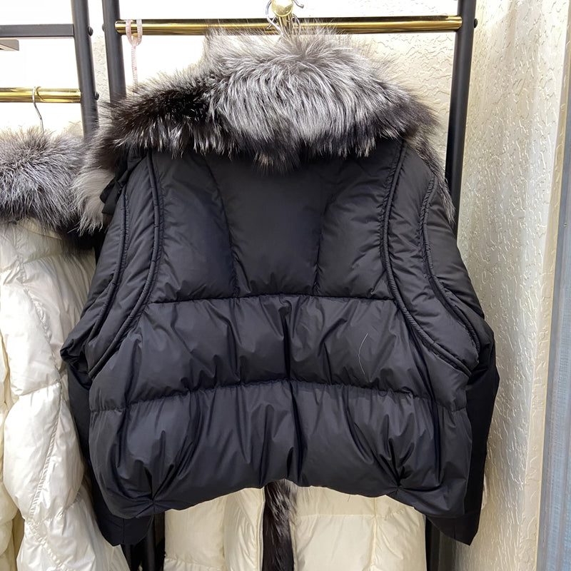 Silver Fox Collar Down Coats