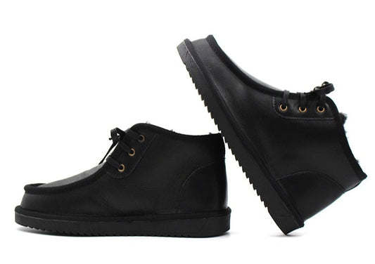 Genuine Leather Ankle Boots Waterproof