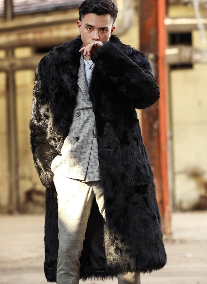 Big Collar Long Hair Shearling X-Long Coats