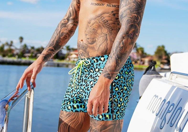 Leopard Print Swimming Shorts