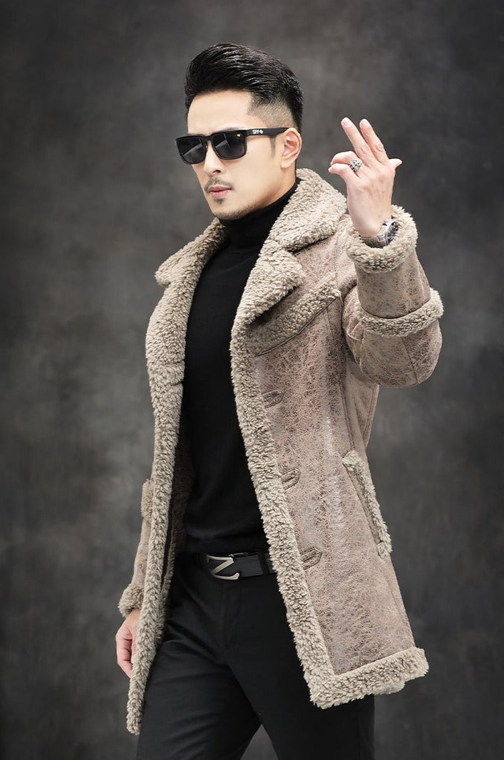 Genuine Shearing Fur Double-sided Long Coats