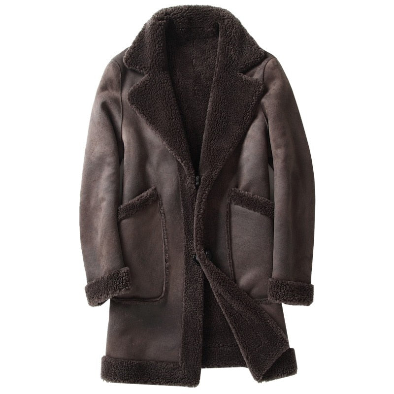 Reversible Shearling Long Coats (2 Styles)