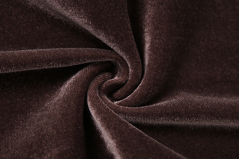 Velvet Crop Cut Hoodie Jumpsuit