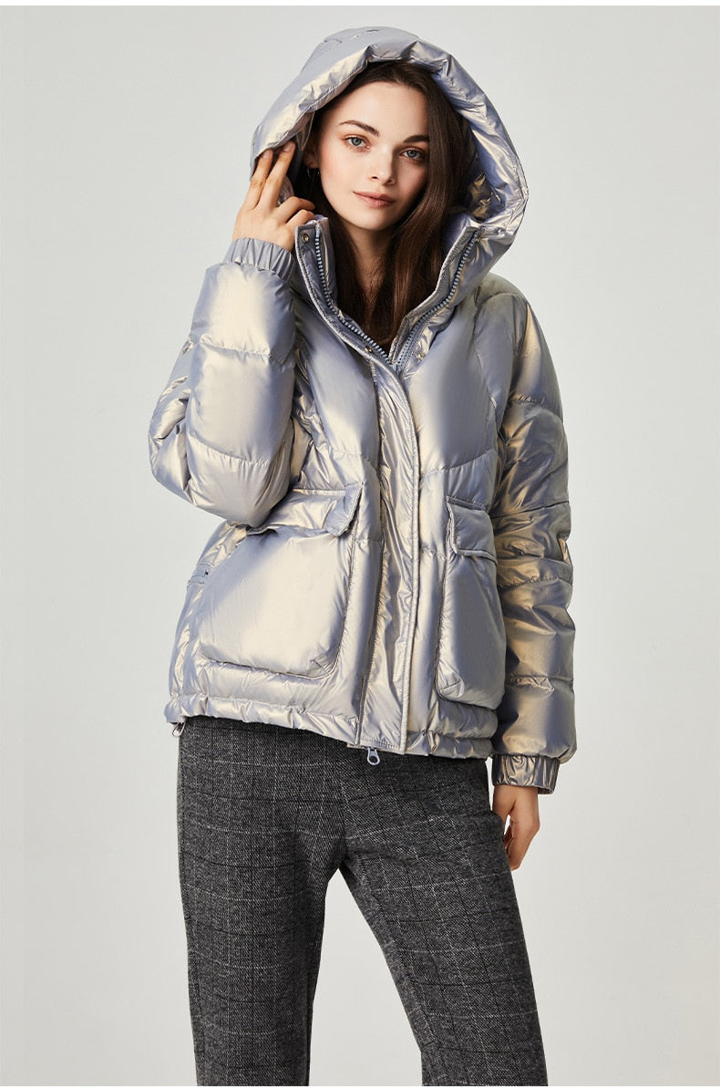 Loose Hooded Down Puffer Jackets