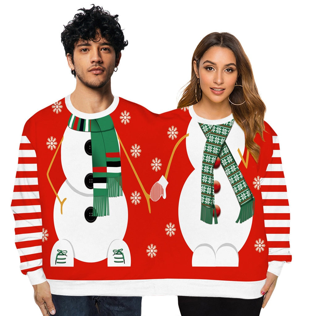 Couples Christmas Two Person Long Sleeve Shirts