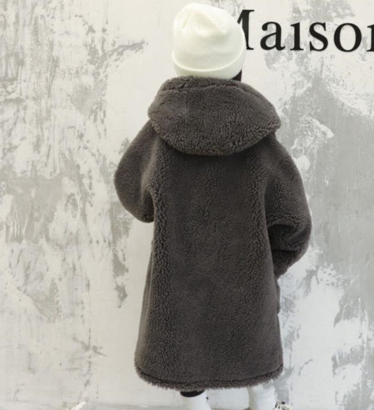 Genuine Shearing Lambs Wool Coats For Boys/Girls