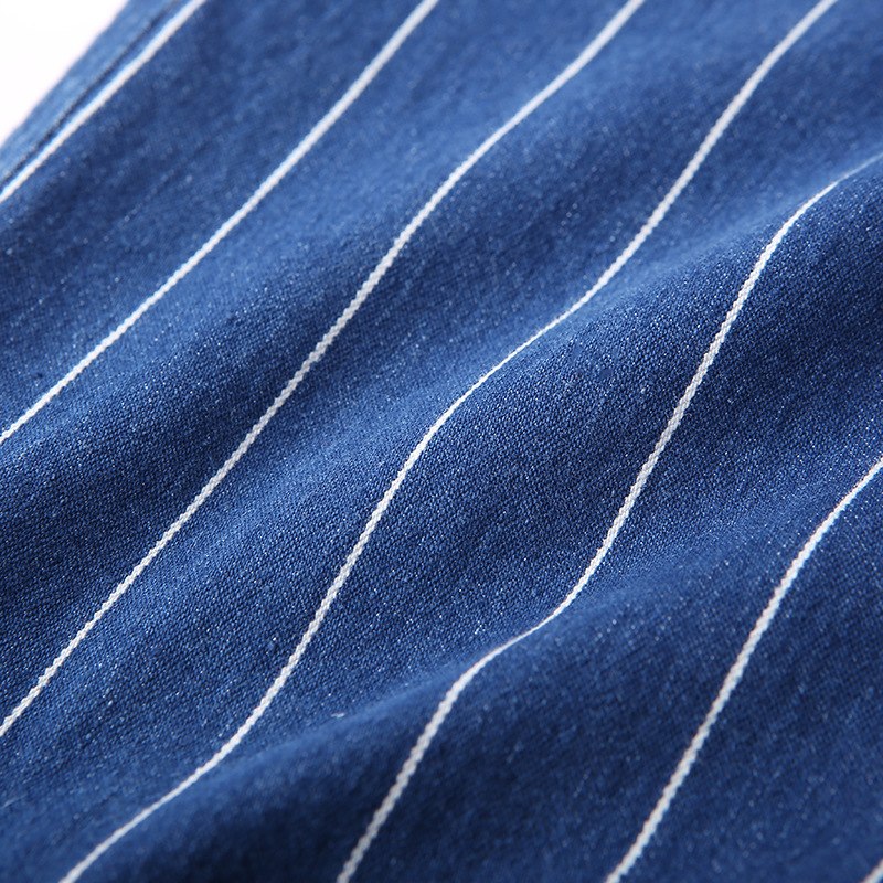 Stripe Slim Cuff Blue Pants