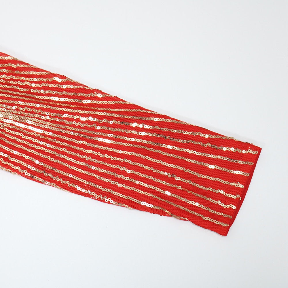 Sequin Deep V Hollow Belly Maxi Dresses