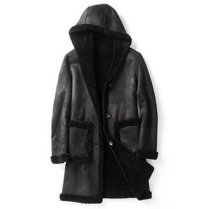 Reversible Shearling Long Coats (2 Styles)