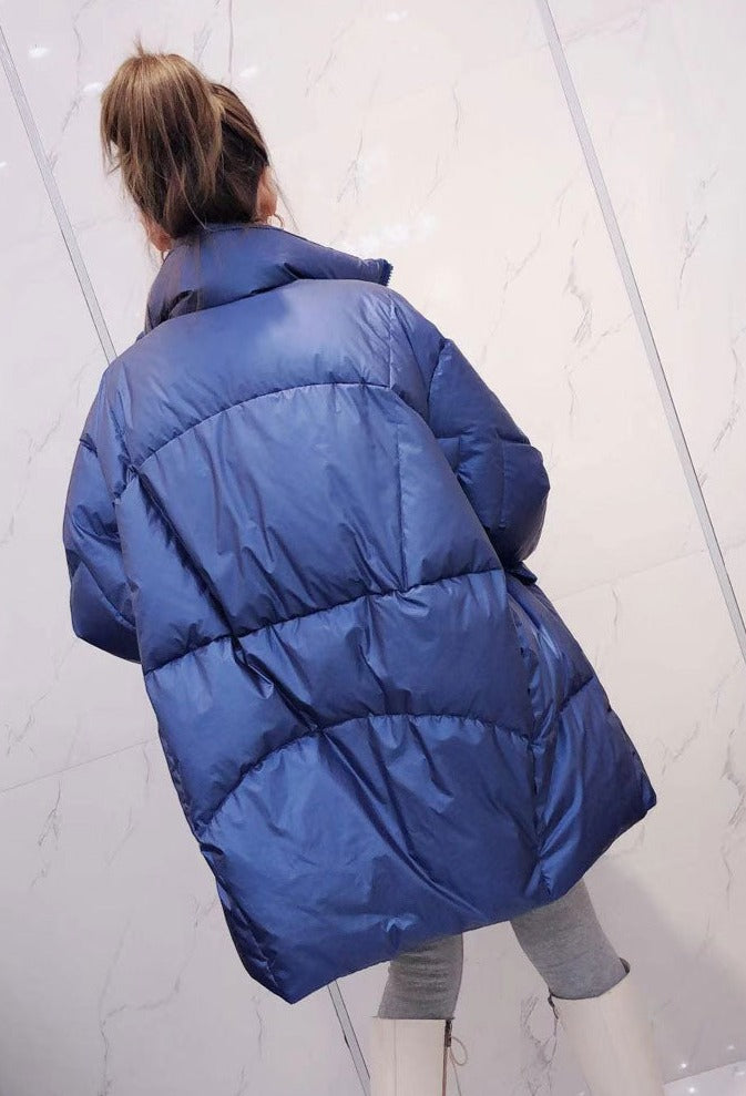 Loose Mid-Thigh Down Jackets