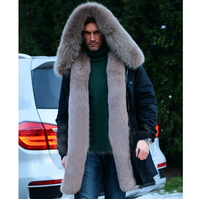 Rex Rabbit Fur Liner Fox Fur Collar/Parkas Waterproof Coat