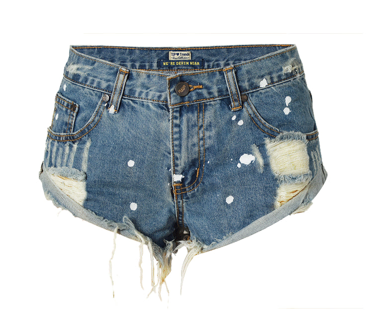 Paint Dots Denim Short