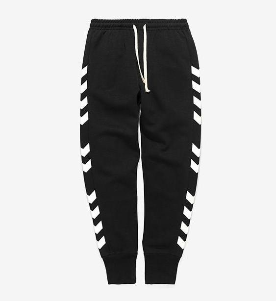 Side Lane Line Printed Jogger Pants