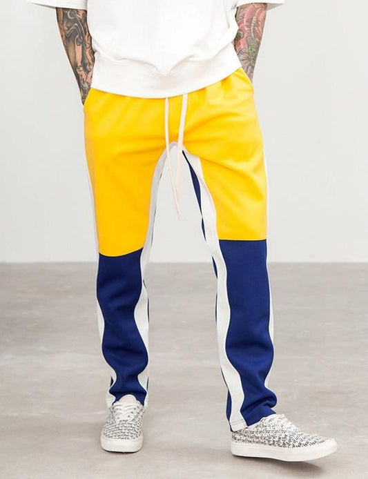 BLOCK STRIPED DRAWSTRING SWEATPANTS (MULTI-COLORS)