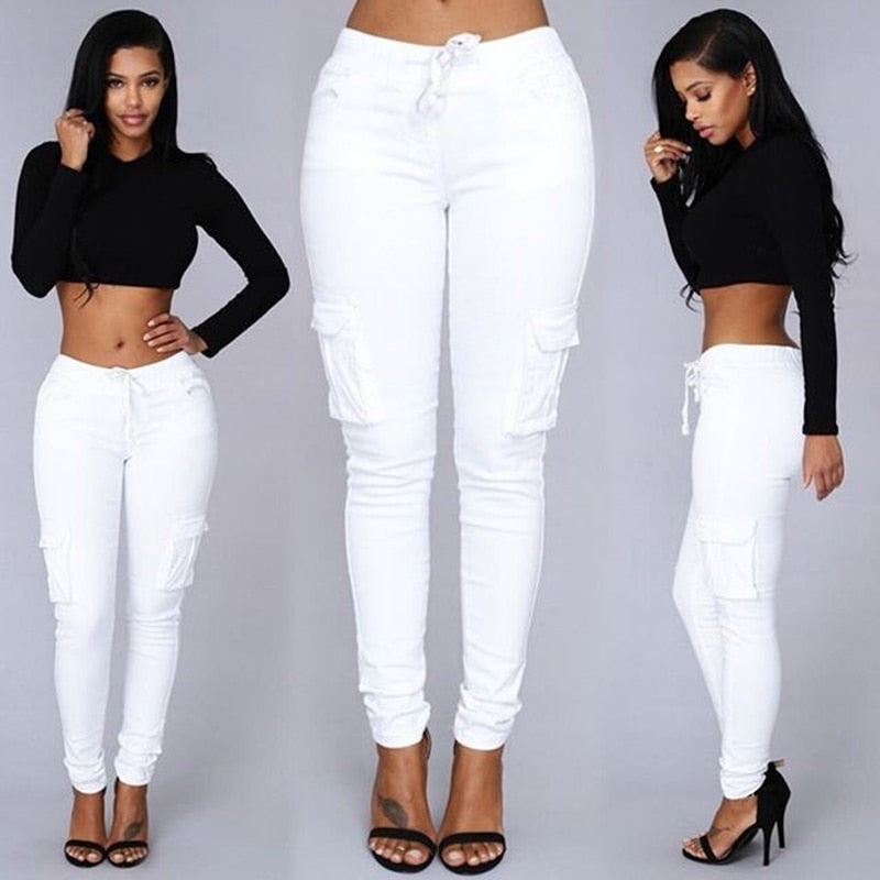 Elastic Pencil High Waist Jeans