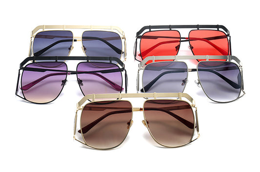 Double Frame Half A Side Len Sunglasses