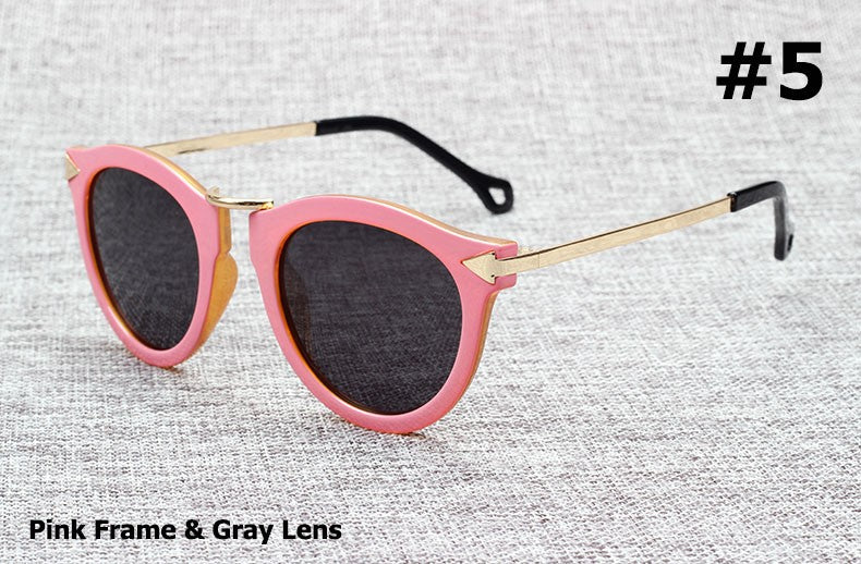 Vintage Round POLARIZED Arrow Sunglasses